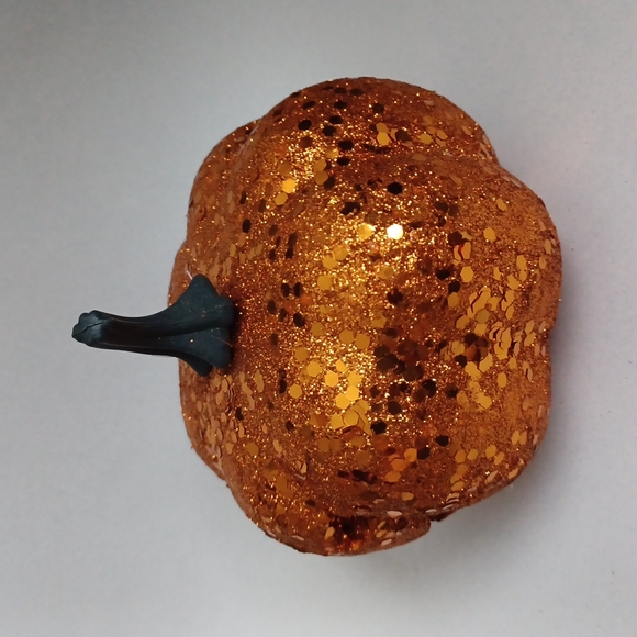 Sparkly Light up Jack-o'-lantern Pumpkin Halloween Decoration Orange Glitter - Picture 14 of 17
